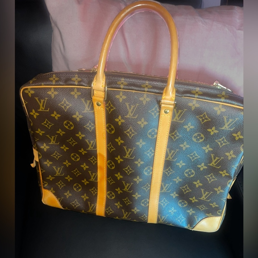 Authentic LOUIS VUITTON Porte Documents Voyage Briefcase Hand Bag Monogram - Picture 4 of 6